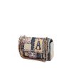 Chanel Timeless handbag in blue multicolor denim canvas and brown leather - 00pp thumbnail