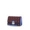 Dior Promenade handbag in blue, burgundy and purple tricolor leather cannage - 00pp thumbnail