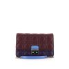 Dior Promenade handbag in blue, burgundy and purple tricolor leather cannage - 360 thumbnail
