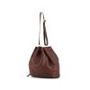 Hermès Market handbag in burgundy leather - 00pp thumbnail