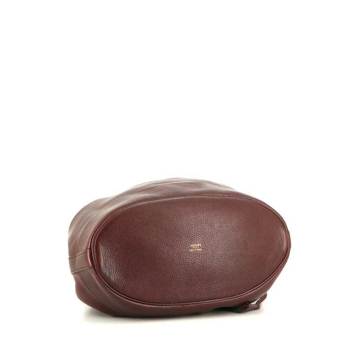 Borsa Hermès Market in pelle bordeaux - Detail D4