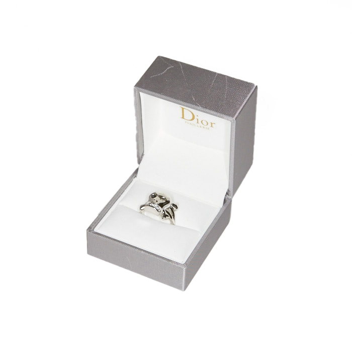 Dior La Fiancée du Pirate ring in white gold and diamonds - Detail D2