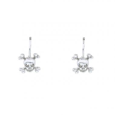 Paire de boucles d'oreilles Dior La Fiancée du Pirate en or blanc et diamants