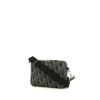 Bolso bandolera Dior  en lona Monogram Oblique gris y negra y cuero gris - 00pp thumbnail