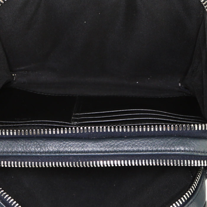 Dior  shoulder bag  in grey and black monogram canvas Oblique  and grey leather - Detail D3