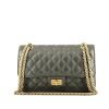 Chanel 2.55 handbag in metallic grey quilted leather - 360 thumbnail