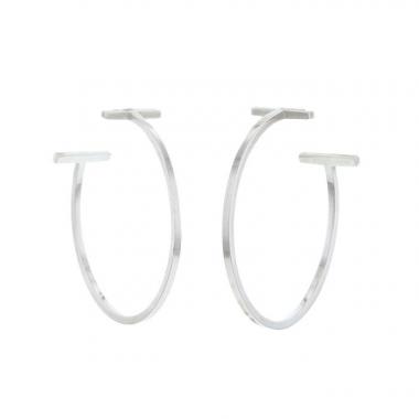 Pendientes Tiffany 
Co Wire medianos en plata