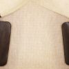 Hermès Vintage bag in brown leather and beige canvas - Detail D2 thumbnail