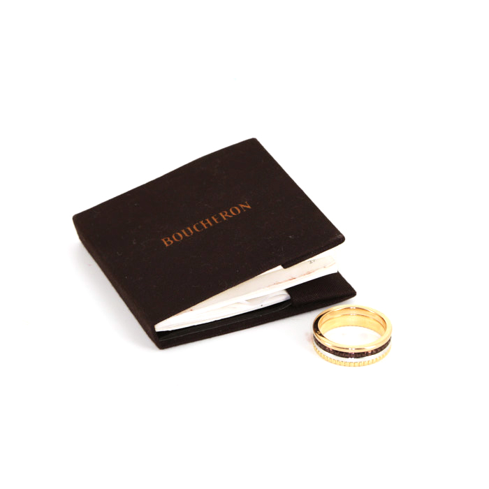 Boucheron Quatre medium model ring in 3 golds and PVD - Detail D2