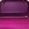 Hermès Kelly 25 cm Touch handbag in purple Anemone leather and purple Amethyst niloticus crocodile - Detail D3 thumbnail