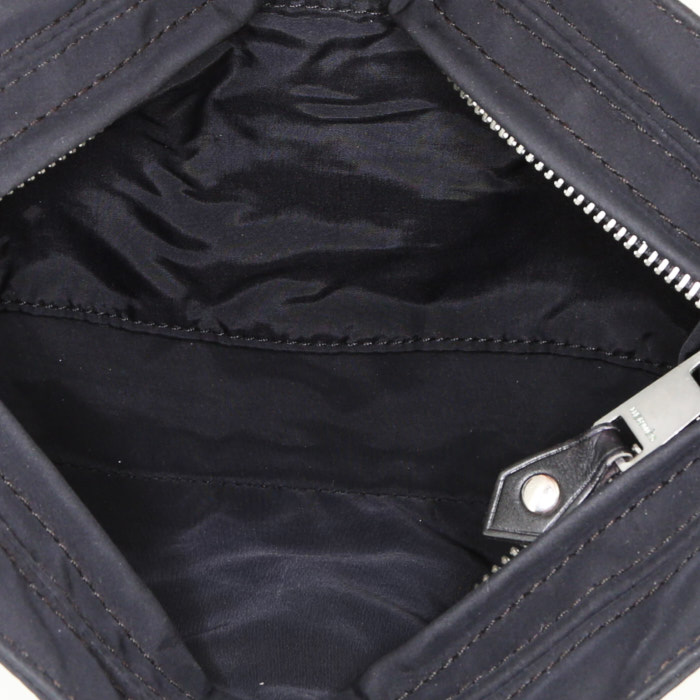 Hermes Acapulco clutch-belt in black canvas and black leather - Detail D2