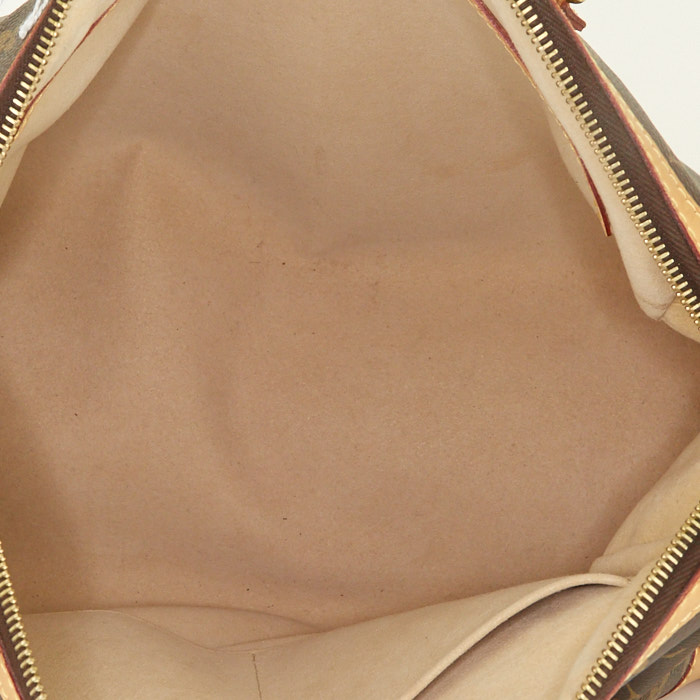 Borsa Louis Vuitton  Retiro in tela monogram marrone e pelle naturale - Detail D3