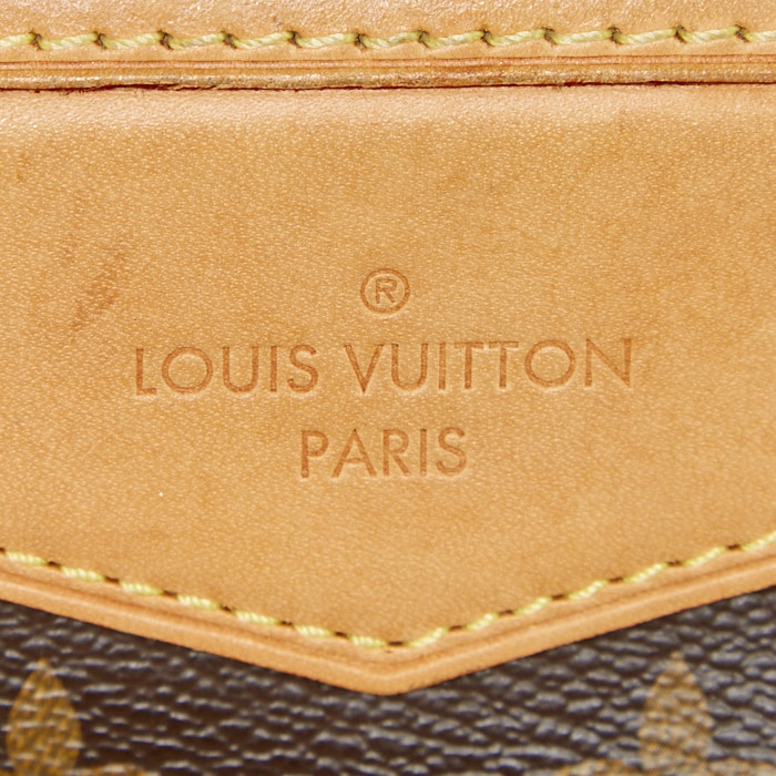 Sac à main Louis Vuitton  Retiro en toile monogram marron et cuir naturel - Detail D4