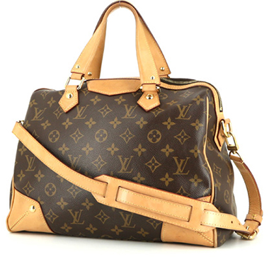 Sac à main Louis Vuitton  Retiro en toile monogram marron et cuir naturel