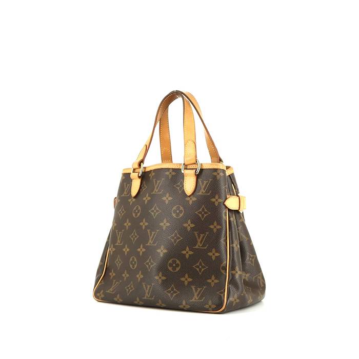 Louis Vuitton Batignolles small model handbag in brown monogram canvas and natural leather - 00pp
