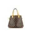 Louis Vuitton Batignolles small model handbag in brown monogram canvas and natural leather - 360 thumbnail