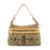 Louis Vuitton Baggy handbag in khaki monogram denim canvas and natural leather - 360 thumbnail