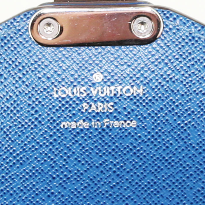 Borsa a tracolla Louis Vuitton Monceau in pelle Epi blu - Detail D4