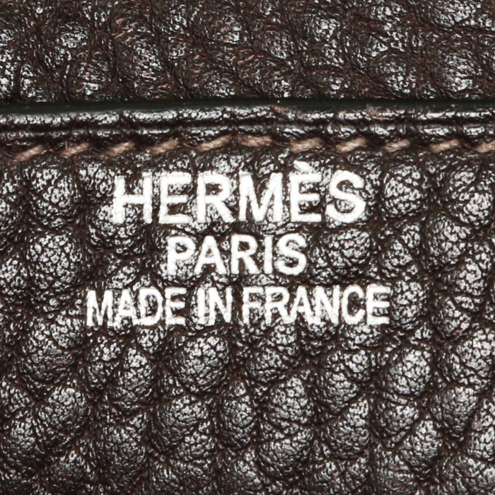Porte-documents Hermès Sac à dépêches en cuir togo marron - Detail D3