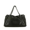 Chanel Grand Shopping shopping bag in black leather - 360 thumbnail