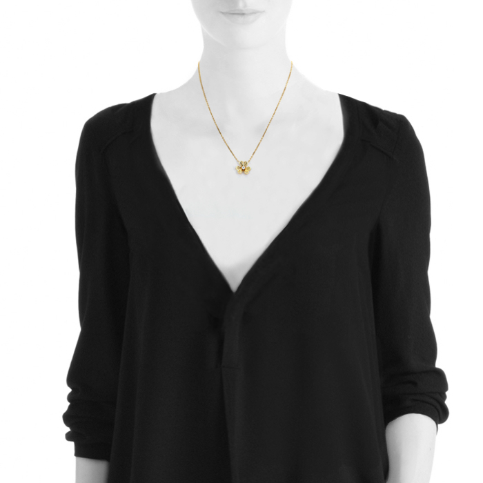 Collier Van Cleef
Arpels Frivole mini en or jaune et diamant - Detail D1