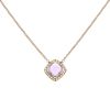 Fred Pain de Sucre necklace in pink gold,  diamonds and amethyst - 00pp thumbnail