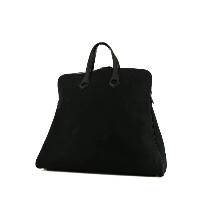 Hermès Heeboo handbag in black canvas and black leather - 00pp