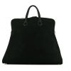 Bolso de mano Hermès Heeboo en lona negra y cuero negro - 360 thumbnail