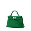 Hermès Kelly 20 cm handbag/clutch in green epsom leather - 00pp thumbnail