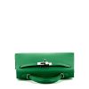 Hermès Kelly 20 cm handbag/clutch in green epsom leather - 360 Front thumbnail