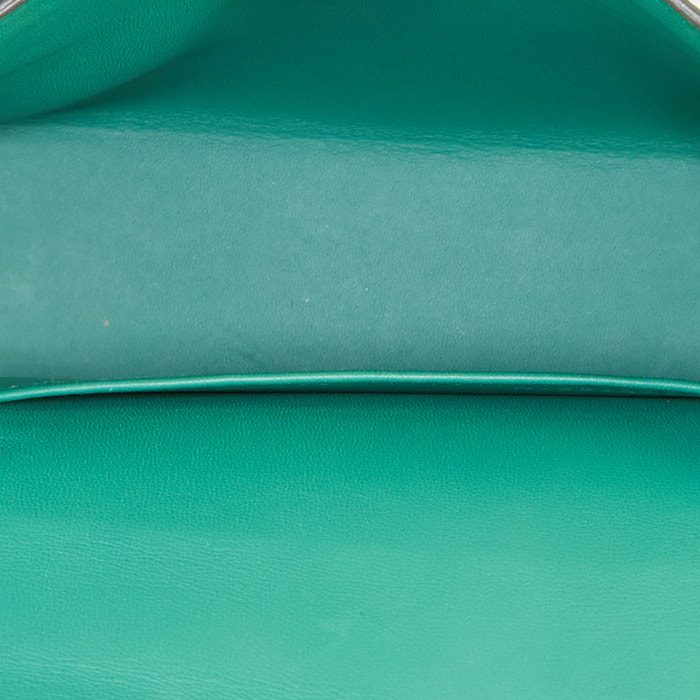 Hermès Kelly 20 cm handbag/clutch in green epsom leather - Detail D3