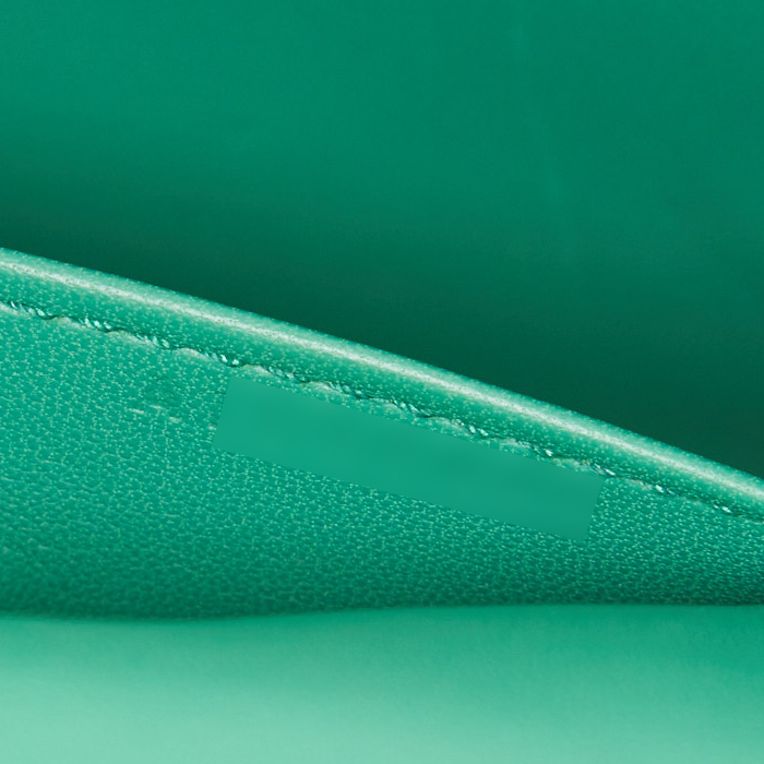 Borsa/pochette Hermès Kelly 20 cm in pelle Epsom verde - Detail D5