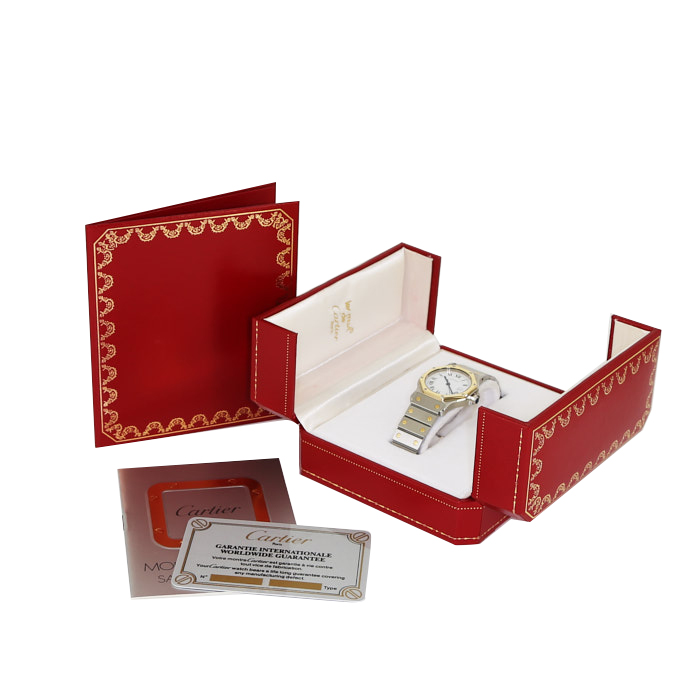 Cartier Santos Octogonale watch in gold and stainless steel Ref:  2966 Circa  1990 - Detail D2