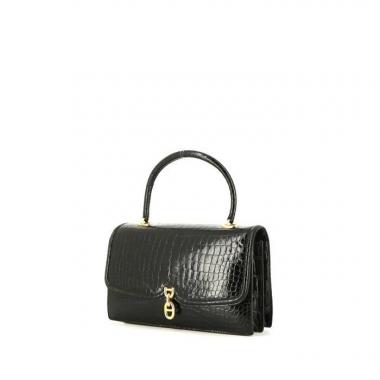Borsa Hermès Chaîne D'ancre in coccodrillo nero