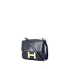 Hermes Constance handbag in navy blue box leather - 00pp thumbnail