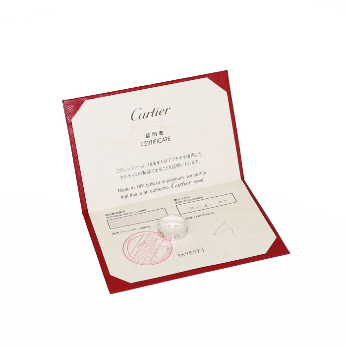 Anello Cartier Love modello grande in oro bianco - Detail D2