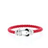 Fred Force 10 large model bracelet in white gold,  diamonds and stainless steel - 360 thumbnail