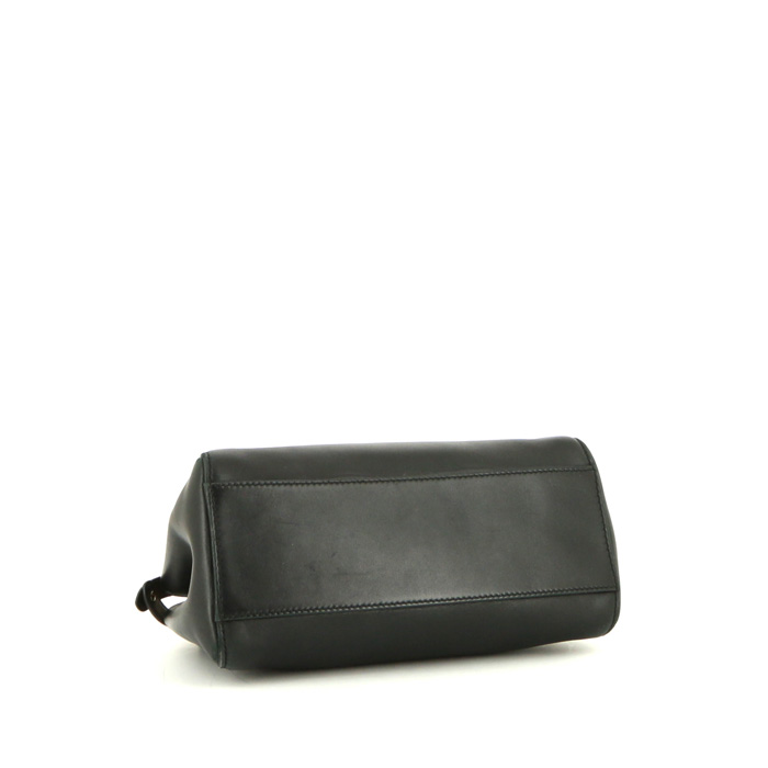 Borsa a tracolla Fendi Mini Peekaboo in pelle nera - Detail D5