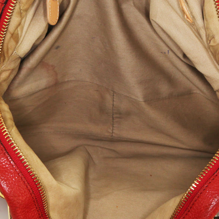 Bolso de mano Chloé Paraty en cuero rojo - Detail D3
