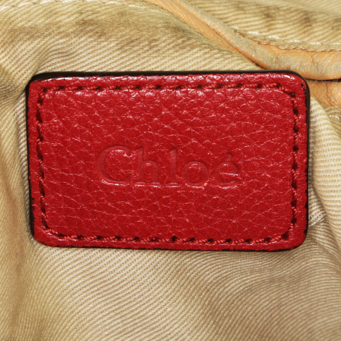 Chloé Paraty handbag in red leather - Detail D4