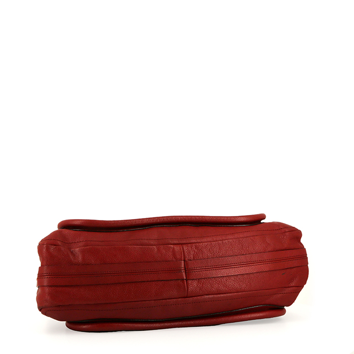 Chloé Paraty handbag in red leather - Detail D5