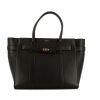 Mulberry Bayswater handbag in black grained leather - 360 thumbnail