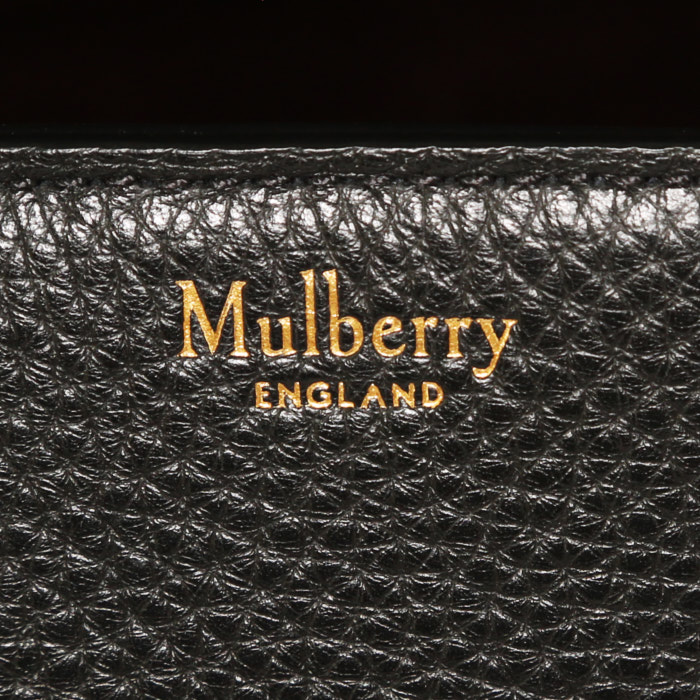 Bolso de mano Mulberry Bayswater en cuero granulado negro - Detail D3