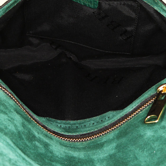 Sac bandoulière Burberry en cuir vert - Detail D2