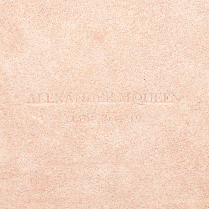 Bolso joya Alexander McQueen en metal plateado y cuero plateado - Detail D3