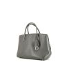 Dior Open Bar shopping bag in grey grained leather - 00pp thumbnail