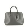 Dior Open Bar shopping bag in grey grained leather - 360 thumbnail