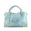 Balenciaga Classic City handbag in blue leather - 360 thumbnail