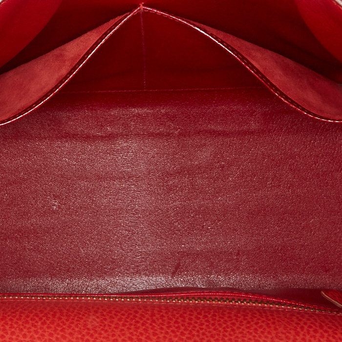 Borsa Hermes Kelly 35 cm in pelle Ardenne rossa - Detail D3