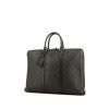 Borsa portadocumenti Louis Vuitton Porte documents Voyage in tela a scacchi grigia e pelle nera - 00pp thumbnail